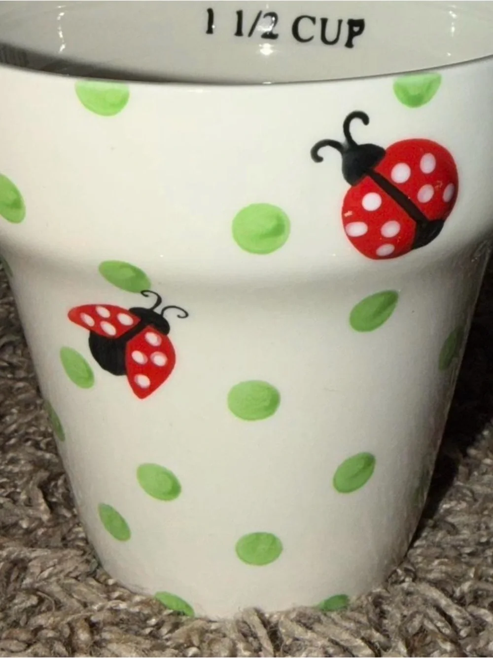 Ceramic Flower Pot measuring cup with Colorful Flower measuring spoons